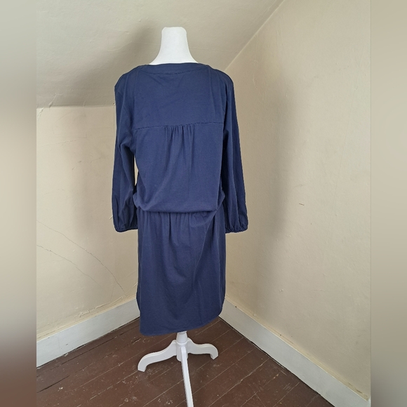 LILLY PULITZER Beckett Blouson Jersey Dress Navy Blue Size M - Picture 6 of 13